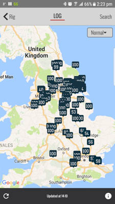 locations visited, yorkshire, lincolnshire, derbyshire, London uk