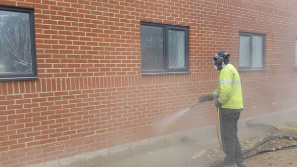 brick cleaning,high level cleaning, new build, sand jet, exterior building cleaning